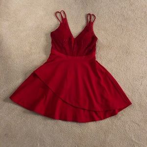 Beautiful Xtraordinary Double strap Red dress.